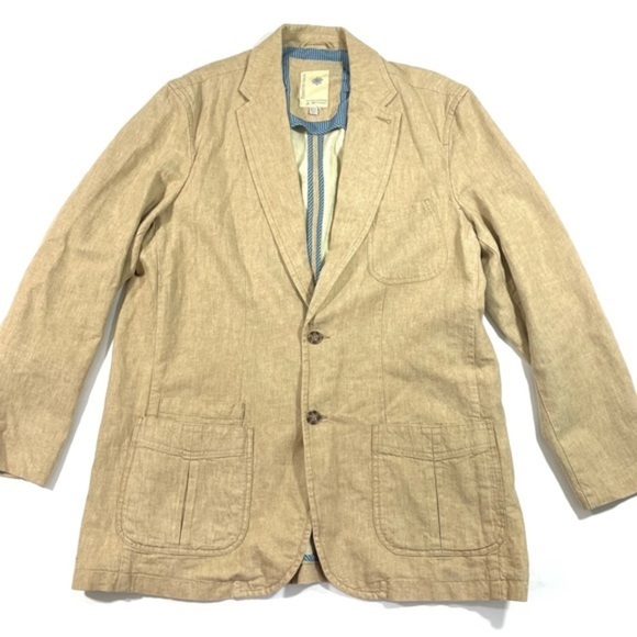 Territory Ahead Linen Blend Jacket Blazer Beige